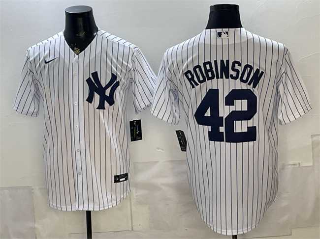 Mens New York Yankees #42 Jackie Robinson White Stitched Jersey->new york yankees->MLB Jersey