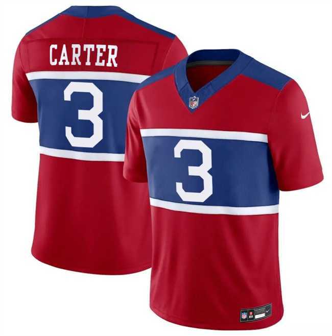 Mens New York Giants #3 Abdul Carter Red 2026 Alternate Vapor F.U.S.E. Limited Stitched Jersey Dzhi->new york giants->NFL Jersey