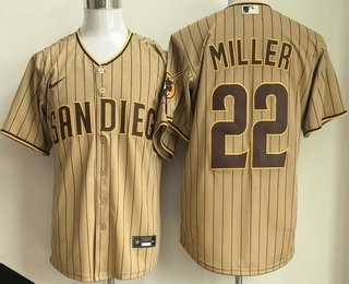 Mens San Diego Padres #22 Mason Miller Khaki Limited Jersey->san diego padres->MLB Jersey