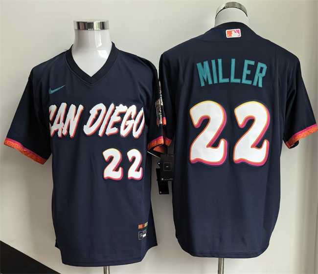 Mens San Diego Padres #22 Mason Miller Obsidian 2026 City Connect Stadium Stitched Jersey->san diego padres->MLB Jersey