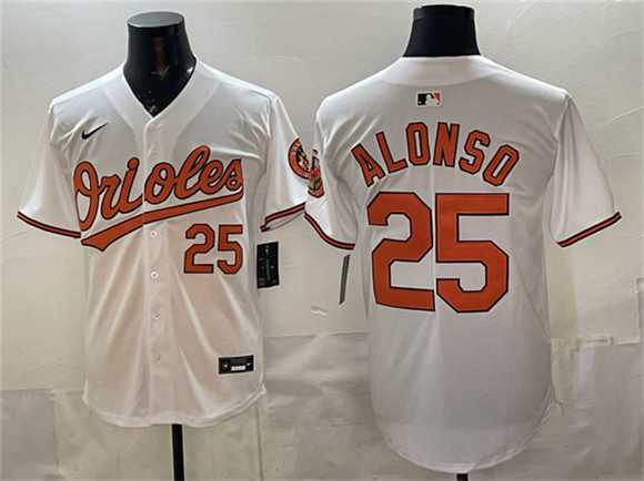 Mens Baltimore Orioles #25 Pete Alonso White 2025 Home Limited Stitched Jersey->baltimore orioles->MLB Jersey