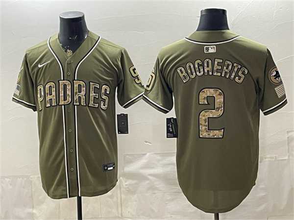 Men%27s San Diego Padres #2 Xander Bogaerts Olive 2026 Armed Forces Day Stitched Jersey Dzhi->pittsburgh pirates->MLB Jersey