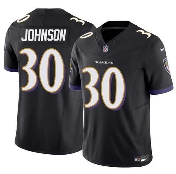 Men & Women & Youth Baltimore Ravens #30 DErnest Johnson Black 2025 F.U.S.E Vapor Limited Jersey->baltimore ravens->NFL Jersey