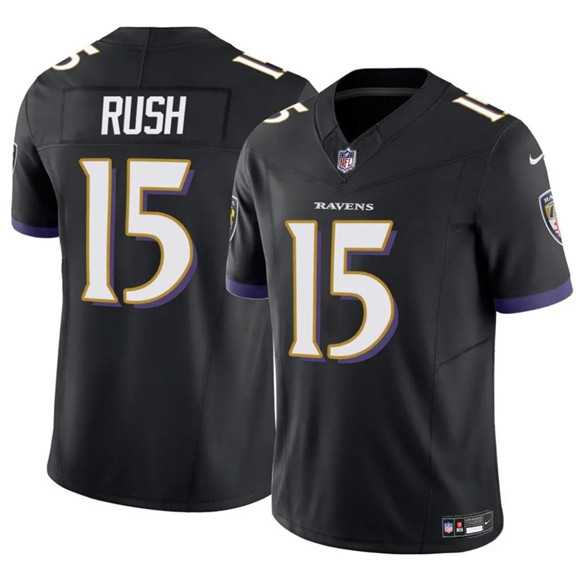Men & Women & Youth Baltimore Ravens #15 Cooper Rush Black 2025 F.U.S.E Vapor Limited Jersey->baltimore ravens->NFL Jersey