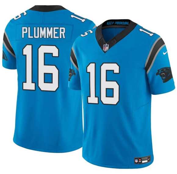 Men & Women & Youth Carolina Panthers #16 Jack Plummer Blue 2024 F.U.S.E. Vapor Limited Stitched Jersey->cincinnati bengals->NFL Jersey