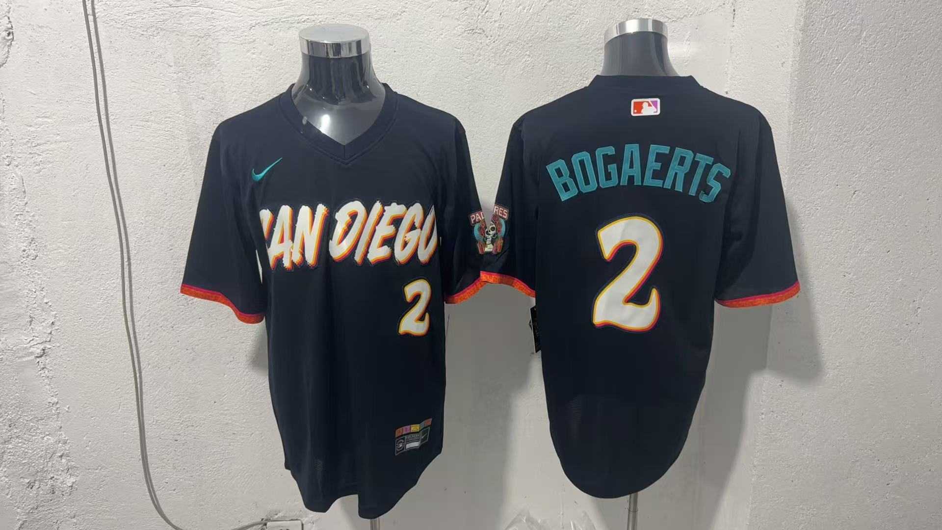 Mens San Diego Padres #2 Xander Bogaerts Black 2026 City Connect Stadium Jersey->san diego padres->MLB Jersey
