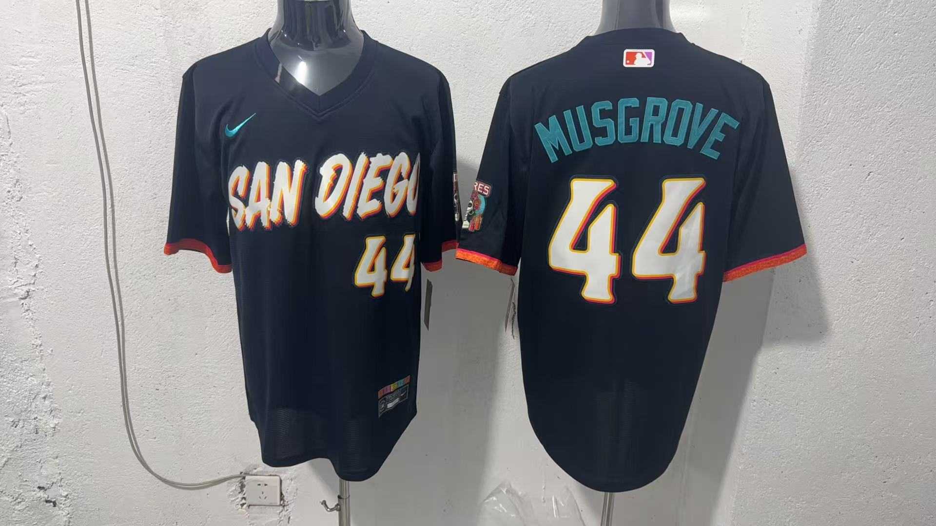 Mens San Diego Padres #44 Joe Musgrove Black 2026 City Connect Stadium Jersey->san diego padres->MLB Jersey