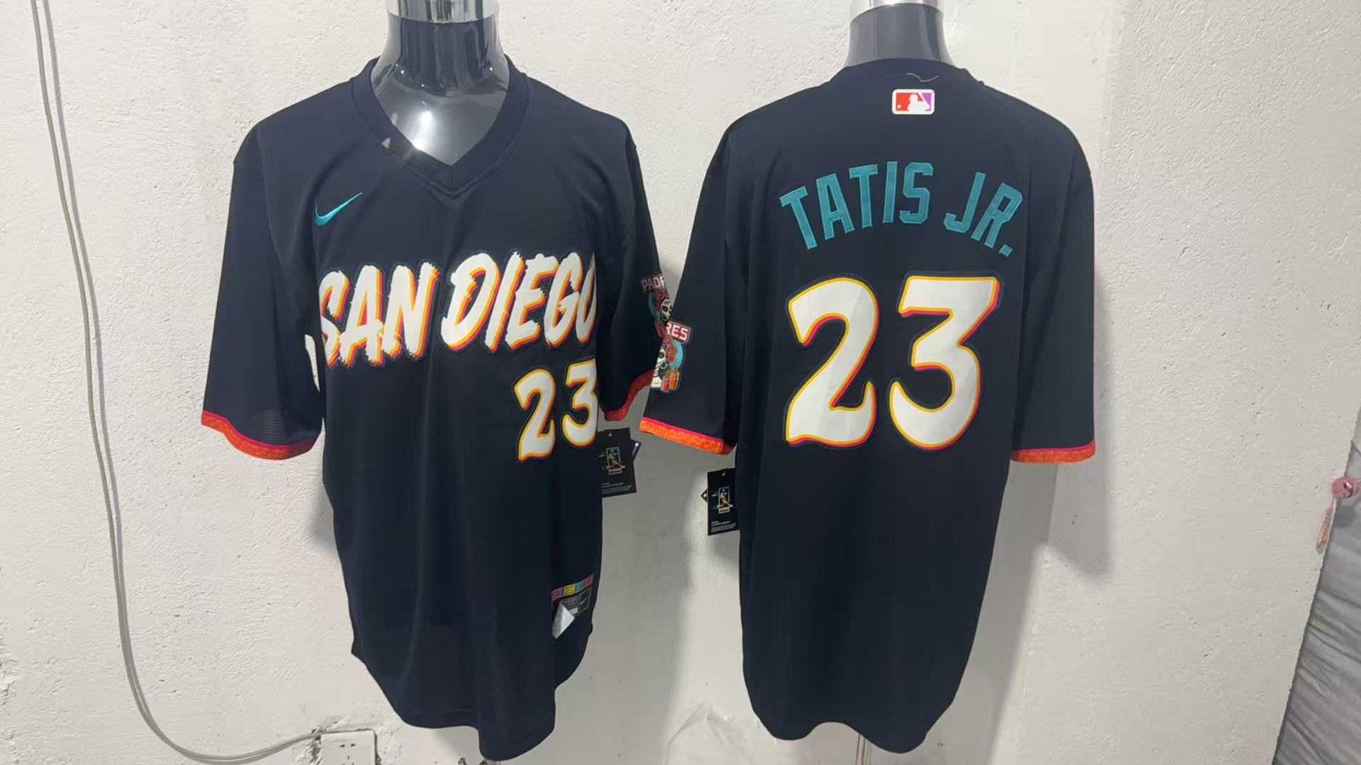 Mens San Diego Padres #23 Fernando Tatis Jr. Black 2026 City Connect Stadium Jersey->san diego padres->MLB Jersey