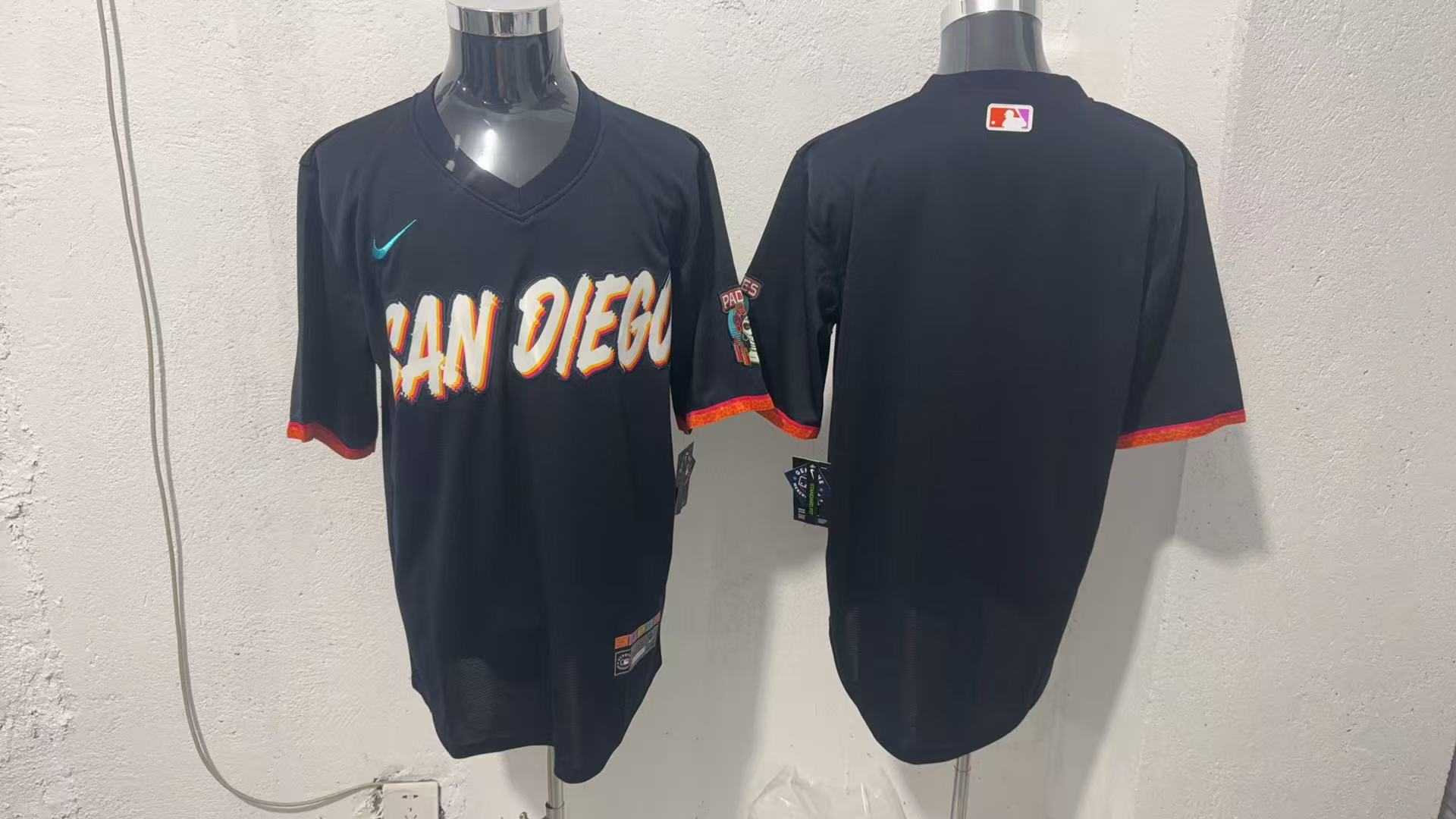 Mens San Diego Padres Blank Black 2026 City Connect Stadium Jersey->san diego padres->MLB Jersey
