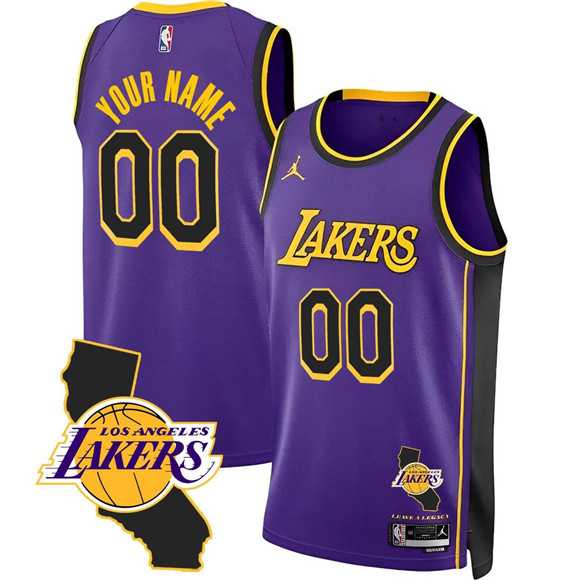 Men%27s Los Angeles Lakers Active Player Custom Purple 2025 California Patch Stitched Basketball Jersey->washington commanders->NFL Jersey