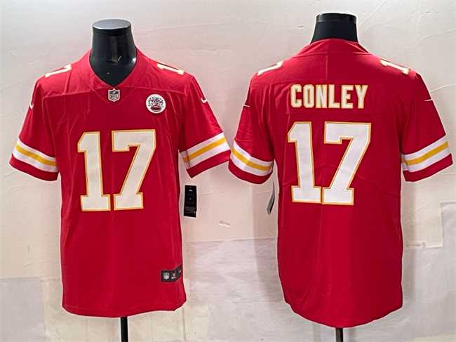 Men%27s Kansas City Chiefs #17 Chris Conley Red Vapor Untouchable Limited Stitched Jersey->new england patriots->NFL Jersey