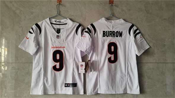 Womens Cincinnati Bengals #9 Joe Burrow White F.U.S.E. Vapor Stitched Jersey->cincinnati bengals->NFL Jersey