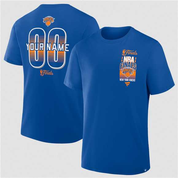 Mens New York Knicks Blue 2026 Finals Custom Legacy T-Shirt->customized nba jersey->Custom Jersey