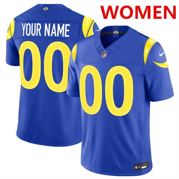 Womens Los Angeles Rams Active Player Custom Royal 2026 F.U.S.E. Vapor Limited Football Stitched Jersey->customized nfl jersey->Custom Jersey