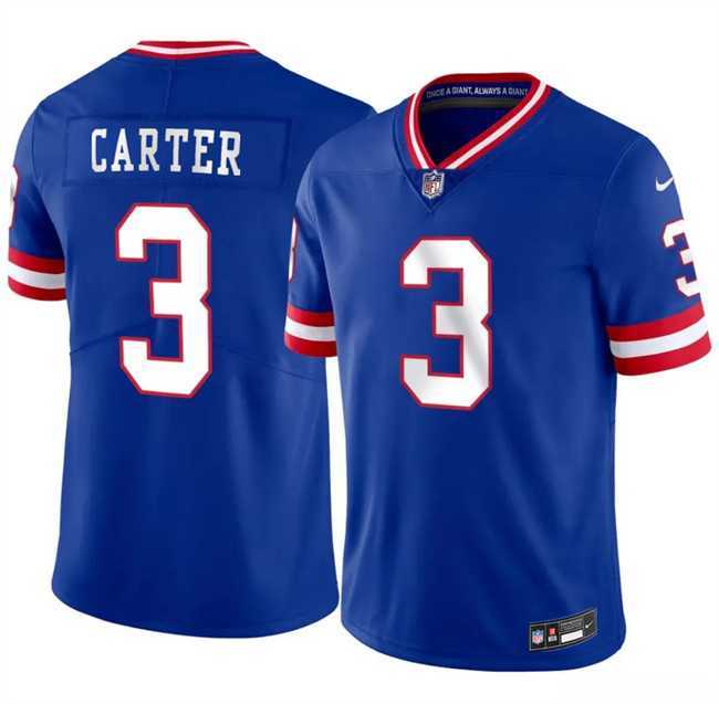 Men & Women & Youth New York Giants #3 Abdul Carter Blue 2026 Classic Vapor Untouchable Limited Stitched Jersey->new york giants->NFL Jersey