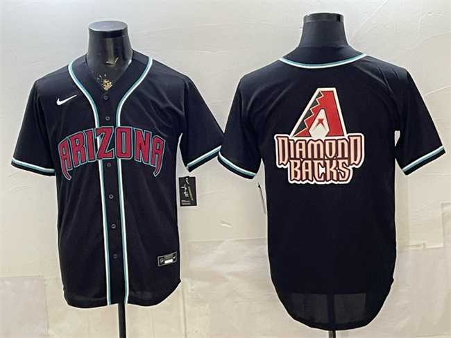 Mens Arizona Diamondbacks Team Big Logo 2026 Fashion Replica Black Out Stitched Jersey Dzhi->arizona diamondbacks->MLB Jersey