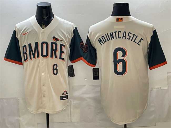 Mens Baltimore Orioles #6 Ryan Mountcastle Natural 2026 City Connect Stadium Stitched Jersey->baltimore orioles->MLB Jersey