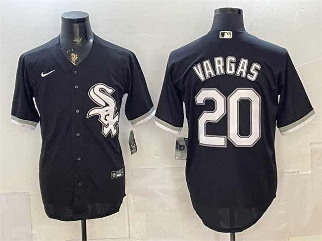 Men%27s Chicago White Sox #20 Miguel Vargas Black Stitched Jersey->chicago cubs->MLB Jersey