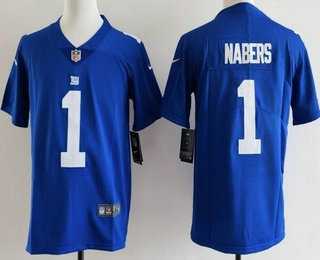 Youth New York Giants #1 Malik Nabers Limited Blue Vapor Jersey->new york giants->NFL Jersey