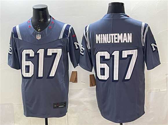 Mens New England Patriots #617 Minuteman 2025 F.U.S.E. Rivalries Vapor Limited Stitched Jersey->new england patriots->NFL Jersey