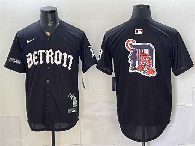 Men%27s Detroit Tigers Team Big Logo 2026 Black %27Motor Gothic Edition%27 Vapor Premier Limited Stitched Jersey Dzhi->detroit tigers->MLB Jersey