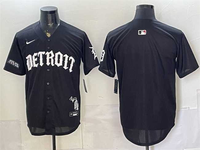 Men%27s Detroit Tigers Blank 2026 Black %27Motor Gothic Edition%27 Vapor Premier Limited Stitched Jersey Dzhi->detroit tigers->MLB Jersey