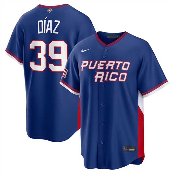 Mens Puerto Rico Baseball Customized Blue 2026 World Baseball Classic Road Stadium Stitched Jersey->customized mlb jersey->Custom Jersey