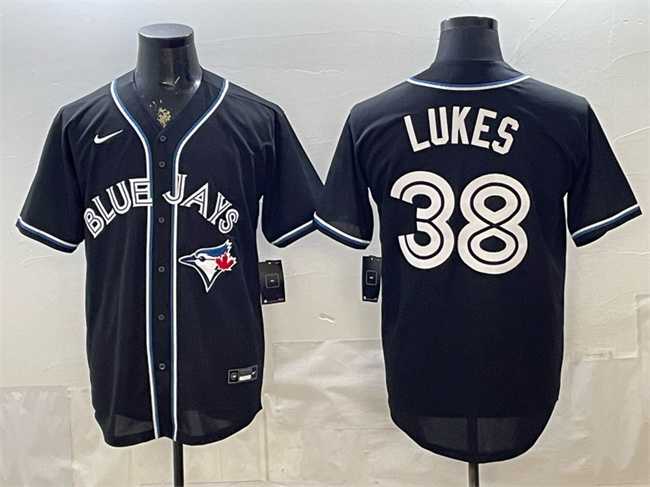Men%27s Toronto Blue Jays #38 Nathan Lukes 2026 Fashion Replica Black Out Stitched Jersey->toronto blue jays->MLB Jersey