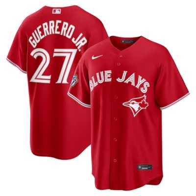 Men%27s Toronto Blue Jays #27 Vladimir Guerrero Jr. Red 50th Anniversary Alternate Limited Jersey Dzhi->toronto blue jays->MLB Jersey