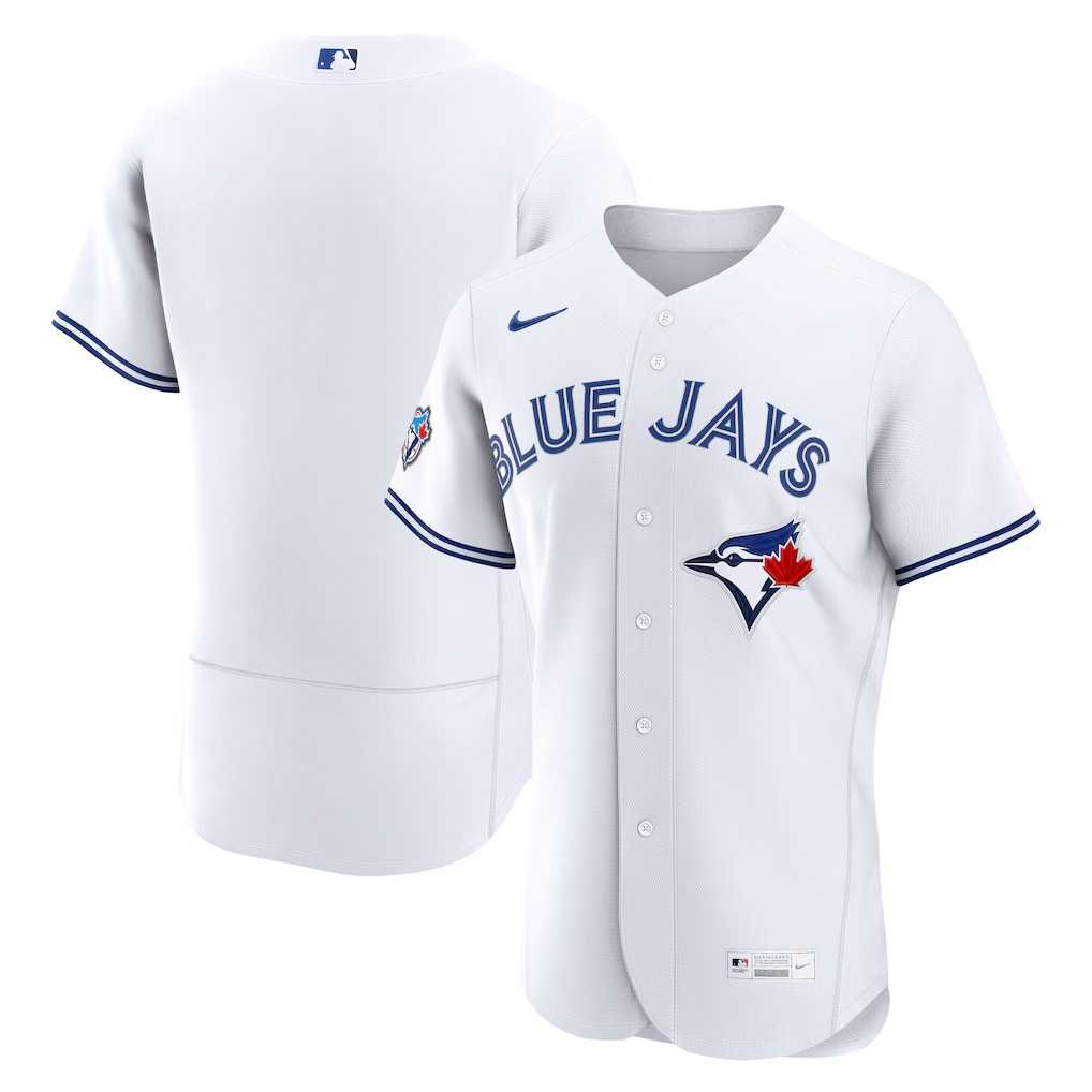 Men%27s Toronto Blue Jays Blank White 50 Seasons Patch Stitched Jersey->mlb womens jerseys->MLB Jersey