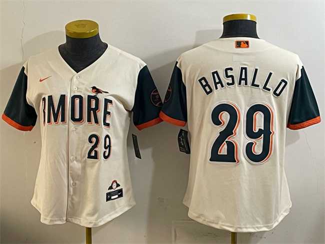 Womens Baltimore Orioles #29 Samuel Basallo Natural 2026 City Connect Stadium Stitched Jersey->mlb womens jerseys->MLB Jersey