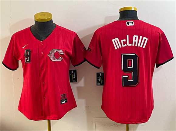 Womens Cincinnati Reds #9 Matt McLain Red 2026 City Connect Stadium Stitched Jersey->mlb womens jerseys->MLB Jersey