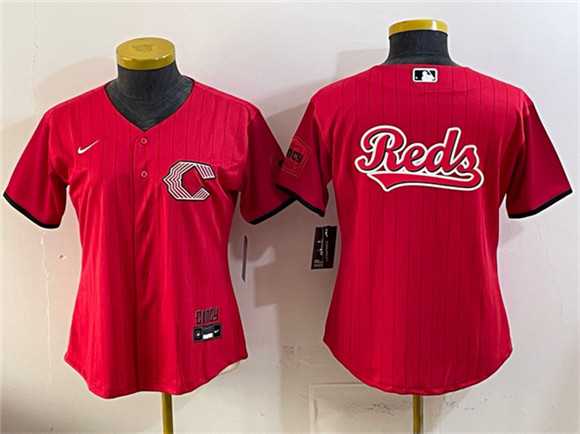 Womens Cincinnati Reds Team Big Logo Red 2026 City Connect Stadium Stitched Jersey Dzhi->mlb womens jerseys->MLB Jersey