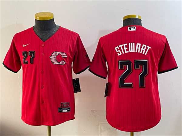 Womens Cincinnati Reds #27 Sal Stewart Red 2026 City Connect Stadium Stitched Jersey->mlb womens jerseys->MLB Jersey