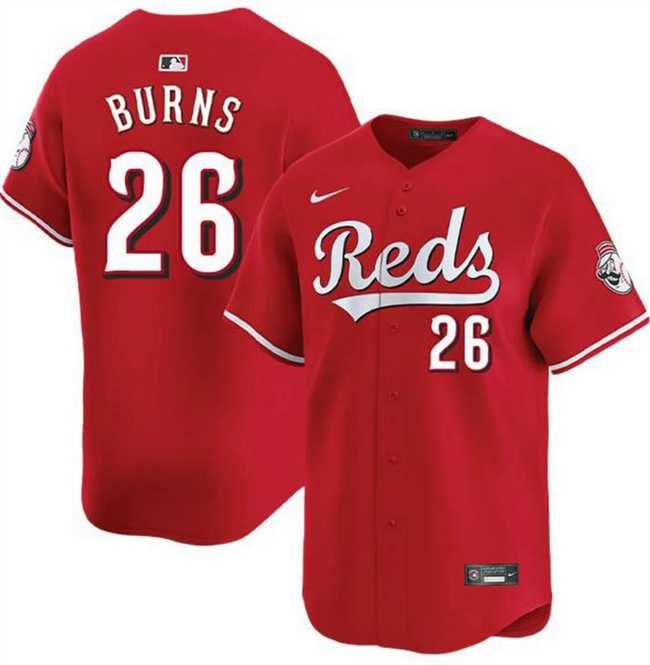 Mens Cincinnati Reds #26 Chase Burns Red Limited Stitched Jersey Dzhi->cincinnati reds->MLB Jersey