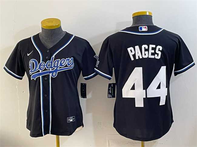 Womens Los Angeles Dodgers #44 Andy Pages Black Stitched Jersey->mlb womens jerseys->MLB Jersey