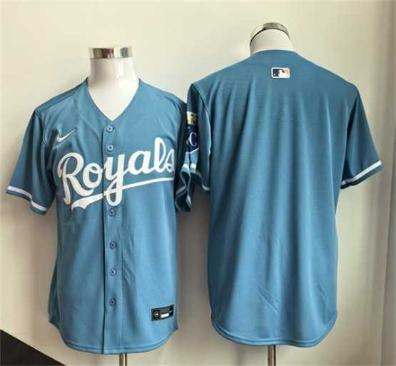 Mens Kansas City Royals Blank Light Blue Limited Stitched Jersey->kansas city royals->MLB Jersey