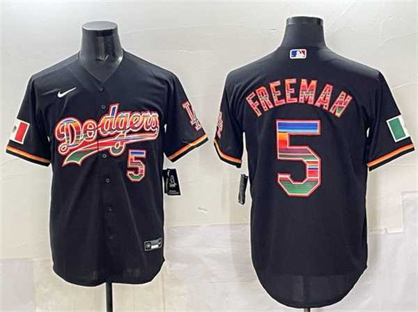 Men%27s Los Angeles Dodgers #5 Freddie Freeman Black Mexico Cool Base Stitched Jersey->kansas city royals->MLB Jersey