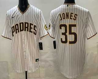 Men%27s San Diego Padres #35 Randy Jones White Cool Base Jersey->san francisco giants->MLB Jersey