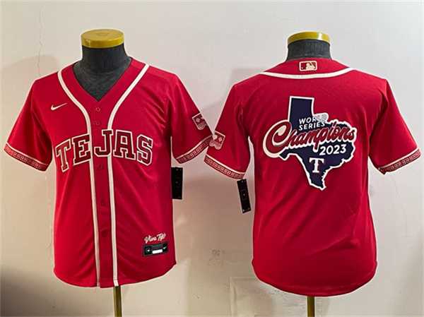 Youth Texas Rangers Team Big Logo Red 2026 City Connect Stadium Stitched Jersey Dzhi->buffalo sabres->NHL Jersey