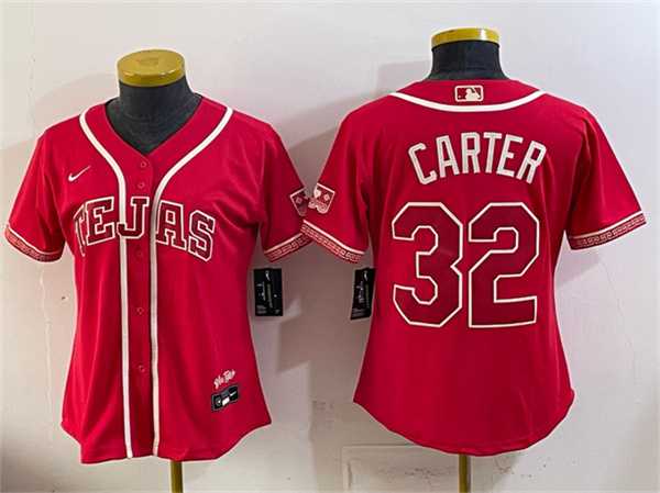 Youth Texas Rangers #32 Evan Carter Red 2026 City Connect Stadium Stitched Jersey->mlb youth jerseys->MLB Jersey