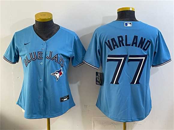 Youth Toronto Blue Jays #77 Louis Varland Blue Stitched Jersey->buffalo sabres->NHL Jersey
