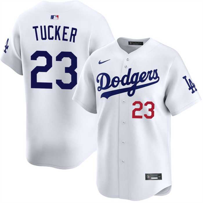 Men%27s Los Angeles Dodgers #23 Kyle Tucker White 2026 Home Limited Stitched Jersey Dzhi->toronto blue jays->MLB Jersey