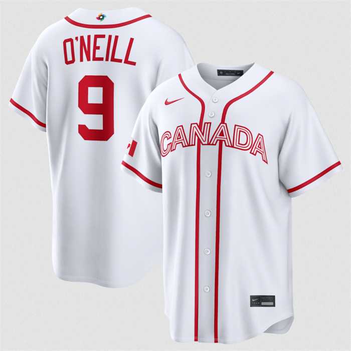 Men%27s Canada Baseball #9 Tyler O%27Neill White 2026 World Baseball Classic Home Stadium Stitched Jersey->toronto blue jays->MLB Jersey