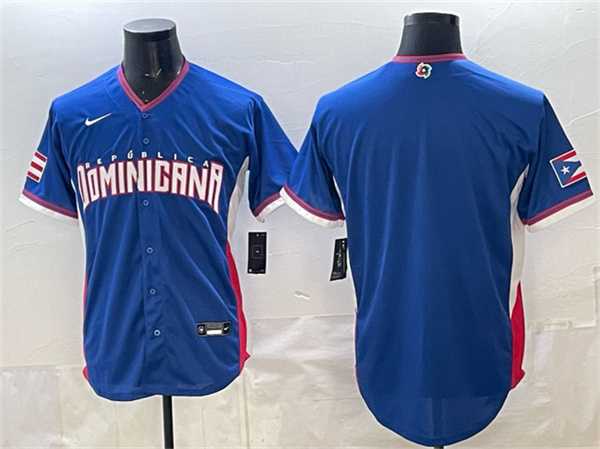 Mens Dominican Republic Baseball Blank Royal 2026 World Baseball Classic Stadium Stitched Jersey->2026 world baseball classic->MLB Jersey