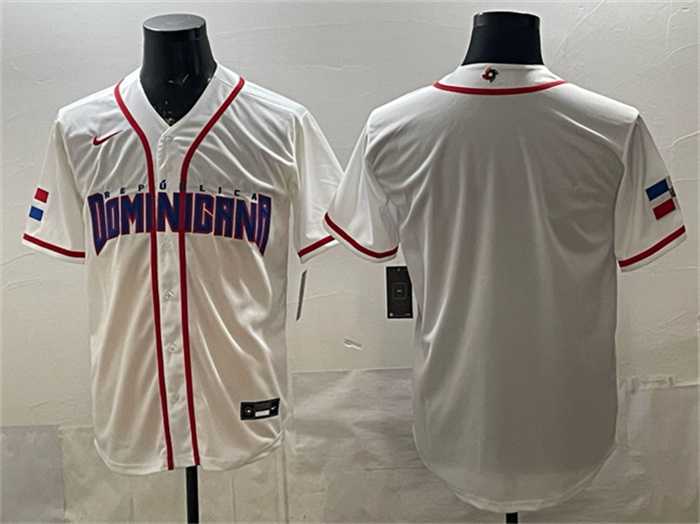 Mens Dominican Republic Baseball Blank White 2026 World Baseball Classic Home Stadium Stitched Jersey->2026 world baseball classic->MLB Jersey