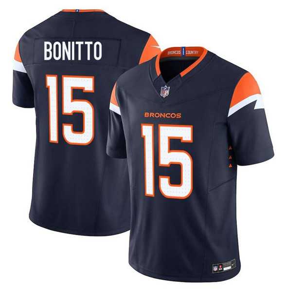 Men & Women & Youth Denver Broncos #15 Nik Bonitto Navy F.U.S.E. Vapor Limited Stitched Jersey->cincinnati bengals->NFL Jersey