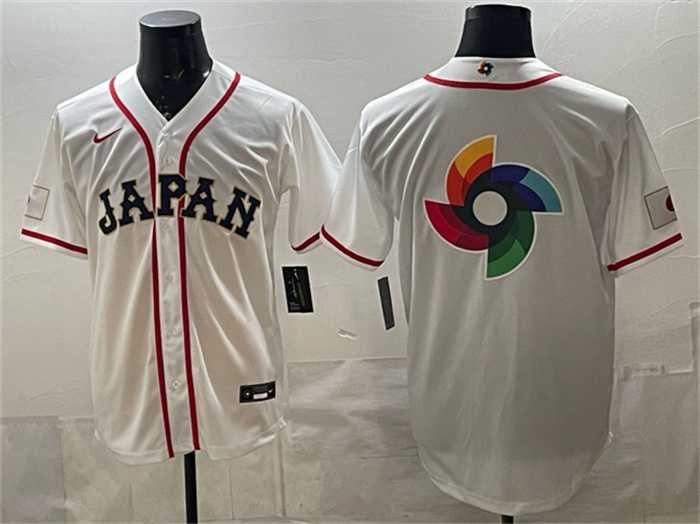 Mens Japan Baseball Team Big Logo White 2026 World Baseball Classic Home Stadium Stitched Jersey->2026 world baseball classic->MLB Jersey