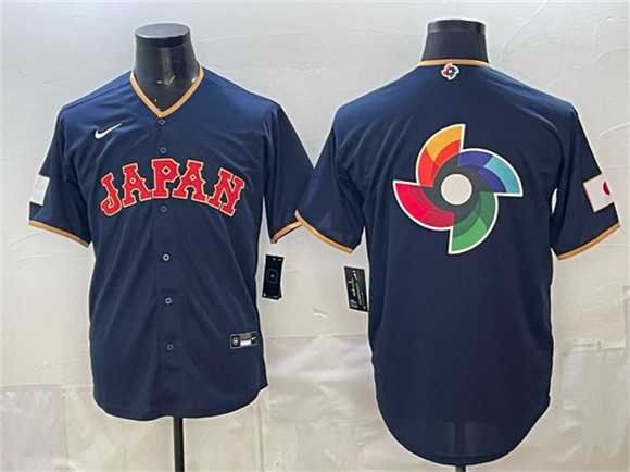 Mens Japan Baseball Team Big Logo Navy 2026 World Baseball Classic Road Stadium Stitched Jersey->2026 world baseball classic->MLB Jersey