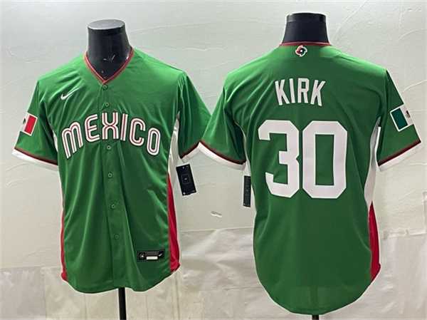 Mens Mexico Baseball #30 Alejandro Kirk Green 2026 World Baseball Classic Home Stadium Stitched Jersey->2026 world baseball classic->MLB Jersey